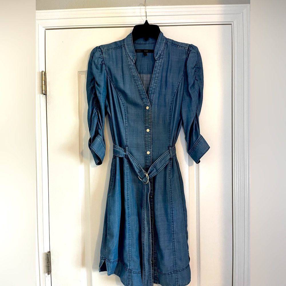 White House Black Market Soft Denim Shirt Dress